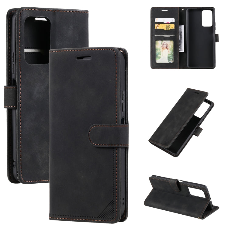 Custodia per telefono in pelle spazzolata antifurto Skin Feel, For Xiaomi Redmi Note 11 4G/11S Global