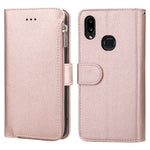 Custodia in pelle flip orizzontale con cerniera in microfibra, For Samsung Galaxy A10, For Samsung Galaxy A10s, For Samsung Galaxy A20e, For Samsung Galaxy A20 / A30