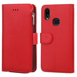 Custodia in pelle flip orizzontale con cerniera in microfibra, For Samsung Galaxy A10, For Samsung Galaxy A10s, For Samsung Galaxy A20e, For Samsung Galaxy A20 / A30