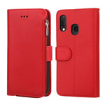 Custodia in pelle flip orizzontale con cerniera in microfibra, For Samsung Galaxy A10, For Samsung Galaxy A10s, For Samsung Galaxy A20e, For Samsung Galaxy A20 / A30