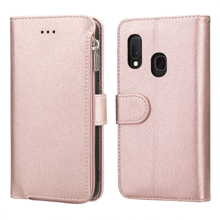 Custodia in pelle flip orizzontale con cerniera in microfibra, For Samsung Galaxy A40, For Samsung Galaxy A30s / A50s, For Samsung Galaxy A51, For Samsung Galaxy A70