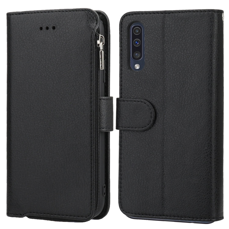 Custodia in pelle flip orizzontale con cerniera in microfibra, For Samsung Galaxy A40, For Samsung Galaxy A30s / A50s, For Samsung Galaxy A51, For Samsung Galaxy A70