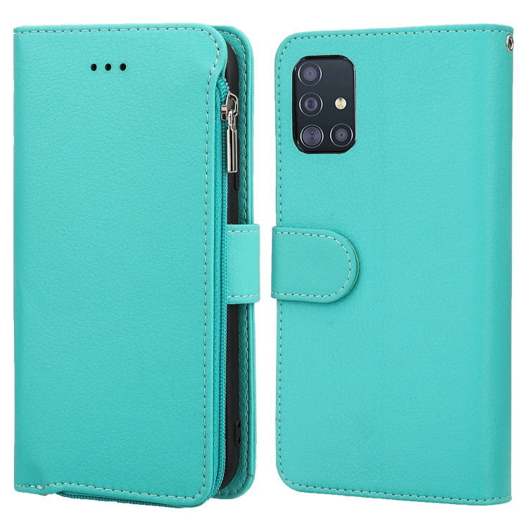 Custodia in pelle flip orizzontale con cerniera in microfibra, For Samsung Galaxy A40, For Samsung Galaxy A30s / A50s, For Samsung Galaxy A51, For Samsung Galaxy A70