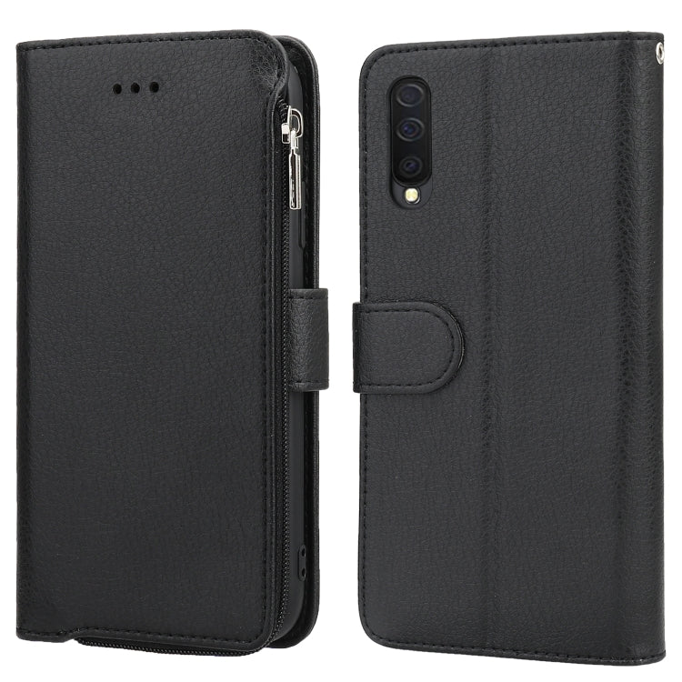 Custodia in pelle flip orizzontale con cerniera in microfibra, For Samsung Galaxy A40, For Samsung Galaxy A30s / A50s, For Samsung Galaxy A51, For Samsung Galaxy A70