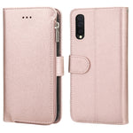 Custodia in pelle flip orizzontale con cerniera in microfibra, For Samsung Galaxy A40, For Samsung Galaxy A30s / A50s, For Samsung Galaxy A51, For Samsung Galaxy A70