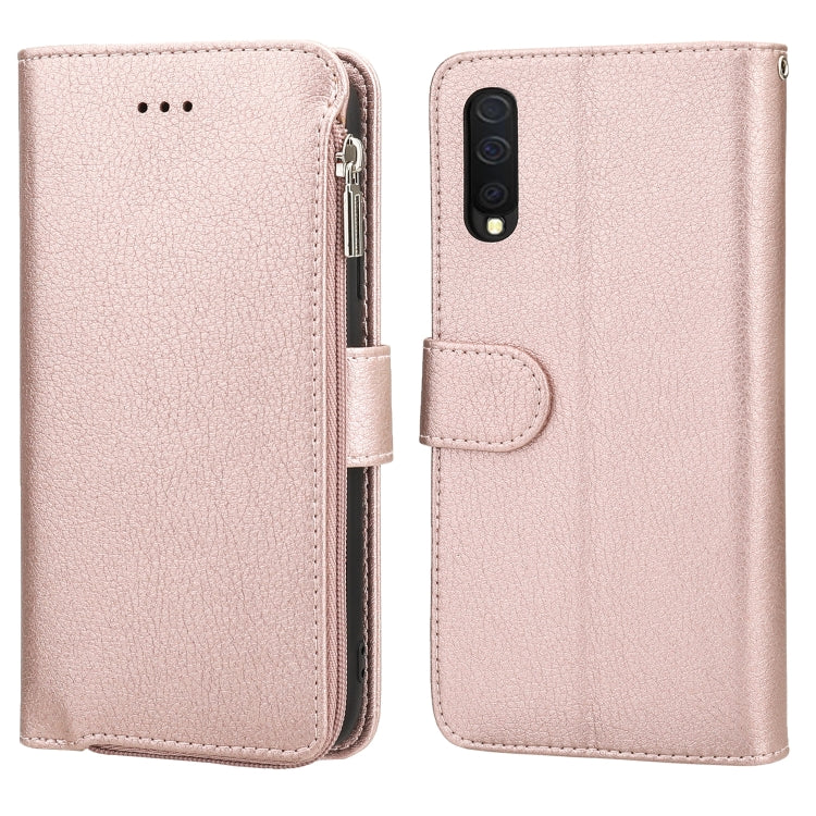 Custodia in pelle flip orizzontale con cerniera in microfibra, For Samsung Galaxy A40, For Samsung Galaxy A30s / A50s, For Samsung Galaxy A51, For Samsung Galaxy A70