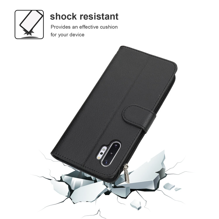 Custodia in pelle flip orizzontale con cerniera in microfibra, For Samsung Galaxy Note10+, For Samsung Galaxy S10, For Samsung Galaxy S10e, For Samsung Galaxy S10+