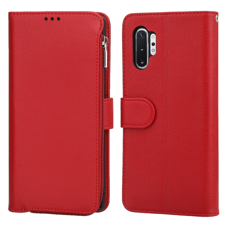 Custodia in pelle flip orizzontale con cerniera in microfibra, For Samsung Galaxy Note10+, For Samsung Galaxy S10, For Samsung Galaxy S10e, For Samsung Galaxy S10+