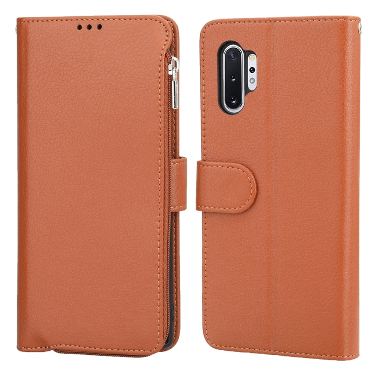 Custodia in pelle flip orizzontale con cerniera in microfibra, For Samsung Galaxy Note10+, For Samsung Galaxy S10, For Samsung Galaxy S10e, For Samsung Galaxy S10+