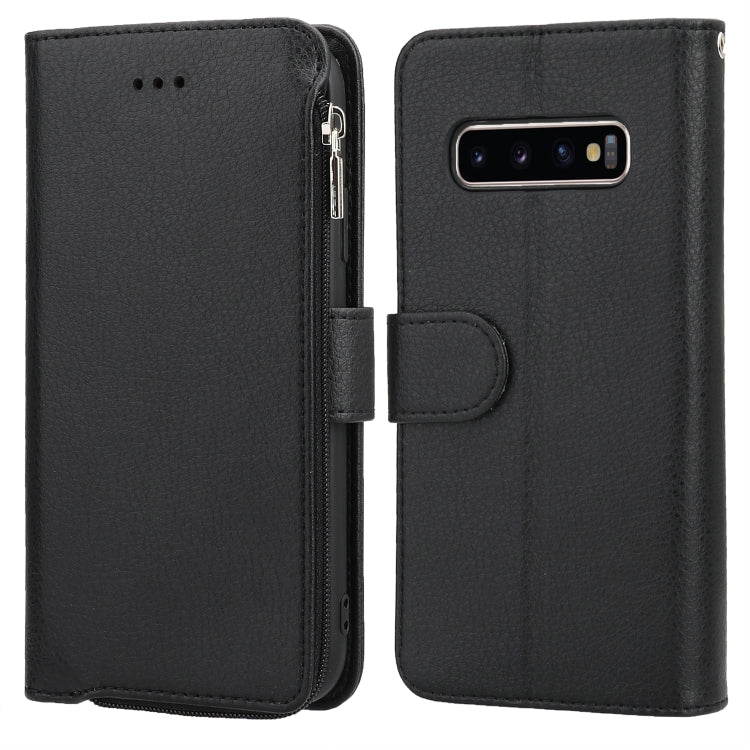 Custodia in pelle flip orizzontale con cerniera in microfibra, For Samsung Galaxy Note10+, For Samsung Galaxy S10, For Samsung Galaxy S10e, For Samsung Galaxy S10+