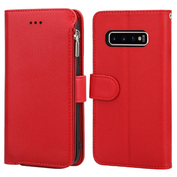 Custodia in pelle flip orizzontale con cerniera in microfibra, For Samsung Galaxy Note10+, For Samsung Galaxy S10, For Samsung Galaxy S10e, For Samsung Galaxy S10+