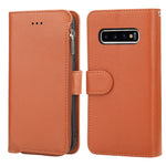 Custodia in pelle flip orizzontale con cerniera in microfibra, For Samsung Galaxy Note10+, For Samsung Galaxy S10, For Samsung Galaxy S10e, For Samsung Galaxy S10+
