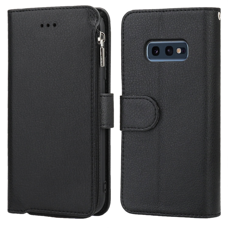 Custodia in pelle flip orizzontale con cerniera in microfibra, For Samsung Galaxy Note10+, For Samsung Galaxy S10, For Samsung Galaxy S10e, For Samsung Galaxy S10+