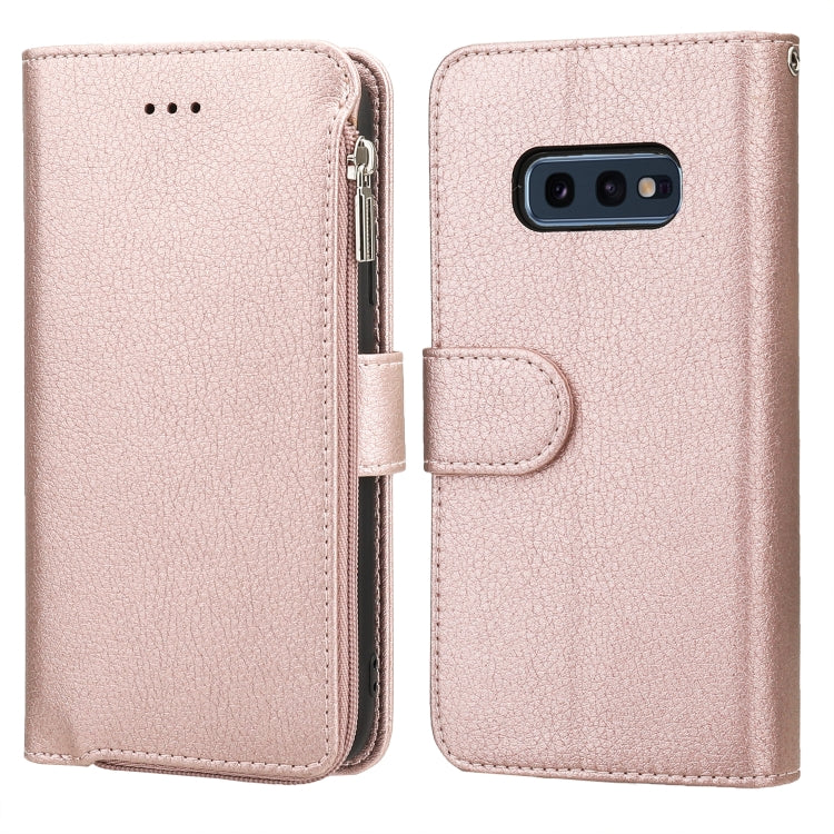Custodia in pelle flip orizzontale con cerniera in microfibra, For Samsung Galaxy Note10+, For Samsung Galaxy S10, For Samsung Galaxy S10e, For Samsung Galaxy S10+