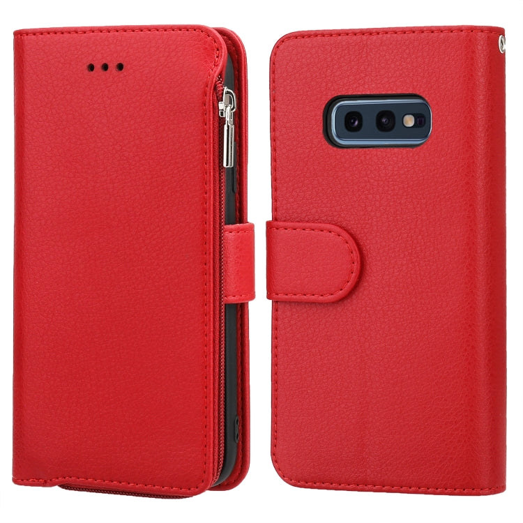 Custodia in pelle flip orizzontale con cerniera in microfibra, For Samsung Galaxy Note10+, For Samsung Galaxy S10, For Samsung Galaxy S10e, For Samsung Galaxy S10+