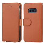 Custodia in pelle flip orizzontale con cerniera in microfibra, For Samsung Galaxy Note10+, For Samsung Galaxy S10, For Samsung Galaxy S10e, For Samsung Galaxy S10+