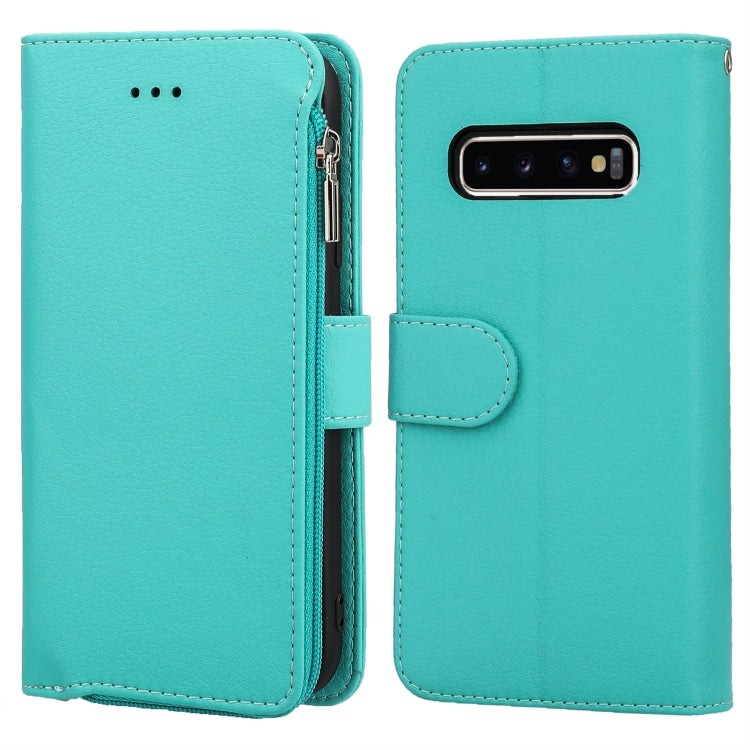 Custodia in pelle flip orizzontale con cerniera in microfibra, For Samsung Galaxy Note10+, For Samsung Galaxy S10, For Samsung Galaxy S10e, For Samsung Galaxy S10+