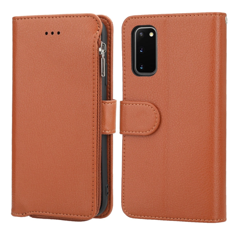 Custodia in pelle flip orizzontale con cerniera in microfibra, For Samsung Galaxy S20, For Samsung Galaxy S20+, For Samsung Galaxy S20 Ultra, For Samsung Galaxy S22 Ultra 5G