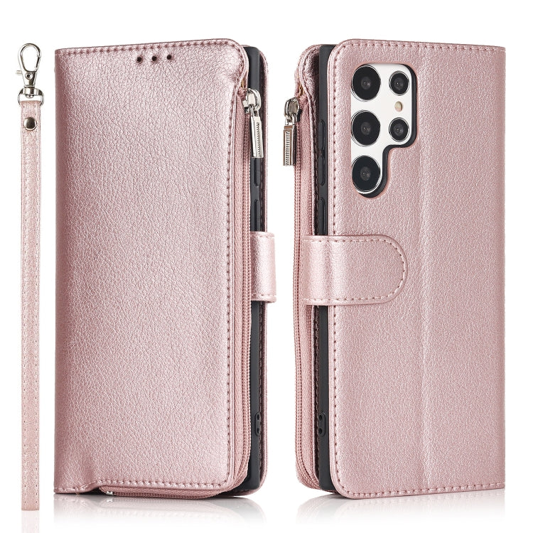 Custodia in pelle flip orizzontale con cerniera in microfibra, For Samsung Galaxy S20, For Samsung Galaxy S20+, For Samsung Galaxy S20 Ultra, For Samsung Galaxy S22 Ultra 5G