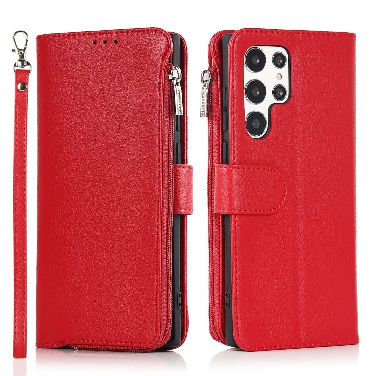 Custodia in pelle flip orizzontale con cerniera in microfibra, For Samsung Galaxy S20, For Samsung Galaxy S20+, For Samsung Galaxy S20 Ultra, For Samsung Galaxy S22 Ultra 5G