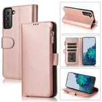 Custodia in pelle flip orizzontale con cerniera in microfibra, For Samsung Galaxy S21+ 5G, For Samsung Galaxy S21 Ultra 5G, For Samsung Galaxy Note20, For Samsung Galaxy A21s