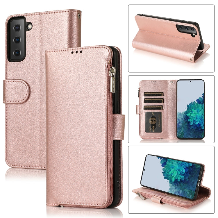 Custodia in pelle flip orizzontale con cerniera in microfibra, For Samsung Galaxy S21+ 5G, For Samsung Galaxy S21 Ultra 5G, For Samsung Galaxy Note20, For Samsung Galaxy A21s