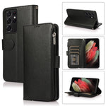 Custodia in pelle flip orizzontale con cerniera in microfibra, For Samsung Galaxy S21+ 5G, For Samsung Galaxy S21 Ultra 5G, For Samsung Galaxy Note20, For Samsung Galaxy A21s