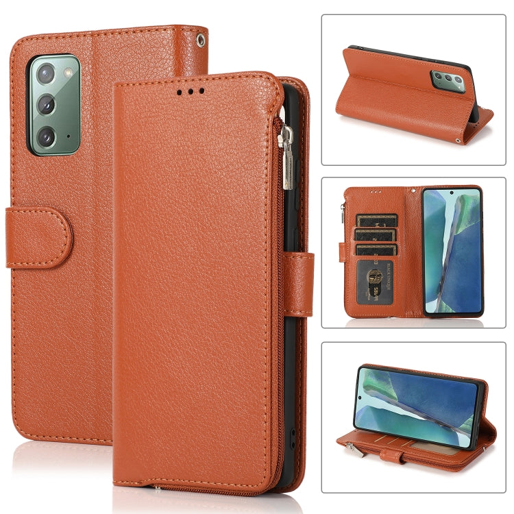 Custodia in pelle flip orizzontale con cerniera in microfibra, For Samsung Galaxy S21+ 5G, For Samsung Galaxy S21 Ultra 5G, For Samsung Galaxy Note20, For Samsung Galaxy A21s