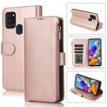 Custodia in pelle flip orizzontale con cerniera in microfibra, For Samsung Galaxy S21+ 5G, For Samsung Galaxy S21 Ultra 5G, For Samsung Galaxy Note20, For Samsung Galaxy A21s