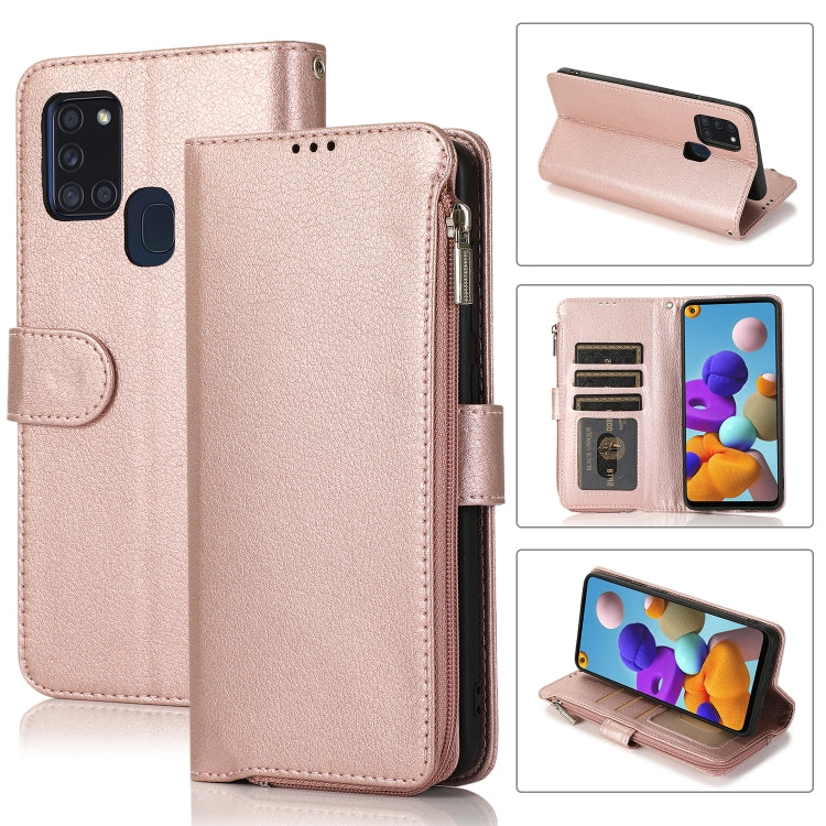 Custodia in pelle flip orizzontale con cerniera in microfibra, For Samsung Galaxy S21+ 5G, For Samsung Galaxy S21 Ultra 5G, For Samsung Galaxy Note20, For Samsung Galaxy A21s