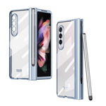 Custodia per telefono con cerniera galvanica con stilo, For Samsung Galaxy Z Fold3 5G