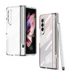 Custodia per telefono con cerniera galvanica con stilo, For Samsung Galaxy Z Fold3 5G