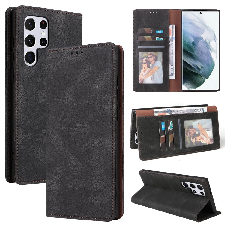 Custodia per telefono in pelle con chiusura a ventosa semplice, For Samsung Galaxy S22 5G, For Samsung Galaxy S22+ 5G, For Samsung Galaxy S22 Ultra 5G, For Samsung Galaxy A13 5G, For Samsung Galaxy A53 5G, For Samsung Galaxy A33 5G