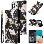Custodia per telefono in pelle con cuciture abbronzanti in marmo, For Samsung Galaxy S22 5G, For Samsung Galaxy S22+ 5G, For Samsung Galaxy S22 Ultra 5G, For Samsung Galaxy A13 5G, For Samsung Galaxy A33 5G, For Samsung Galaxy A53 5G