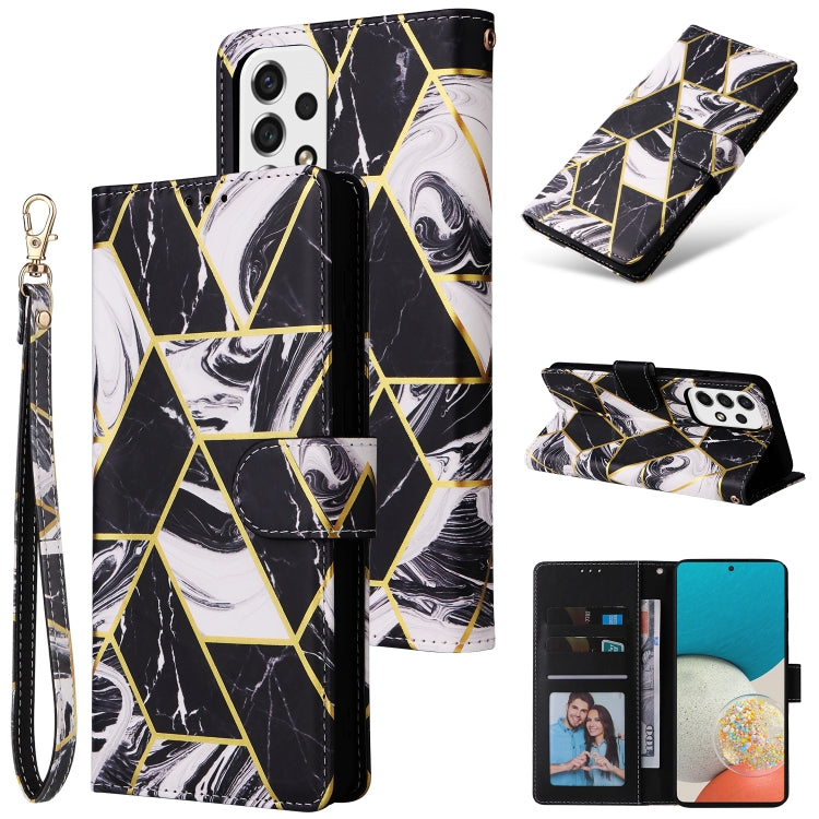 Custodia per telefono in pelle con cuciture abbronzanti in marmo, For Samsung Galaxy S22 5G, For Samsung Galaxy S22+ 5G, For Samsung Galaxy S22 Ultra 5G, For Samsung Galaxy A13 5G, For Samsung Galaxy A33 5G, For Samsung Galaxy A53 5G