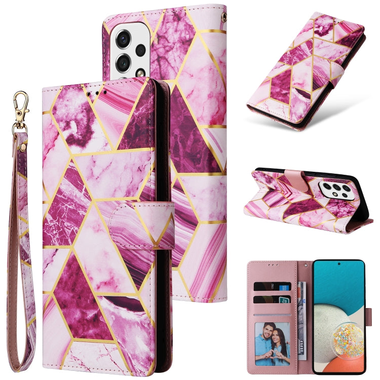 Custodia per telefono in pelle con cuciture abbronzanti in marmo, For Samsung Galaxy S22 5G, For Samsung Galaxy S22+ 5G, For Samsung Galaxy S22 Ultra 5G, For Samsung Galaxy A13 5G, For Samsung Galaxy A33 5G, For Samsung Galaxy A53 5G