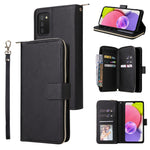 Custodia per cellulare in pelle con cerniera a portafoglio con 9 slot per schede, For Samsung Galaxy A03s EU Version, For Samsung Galaxy A13 5G, For Samsung Galaxy A33 5G, For Samsung Galaxy A53 5G