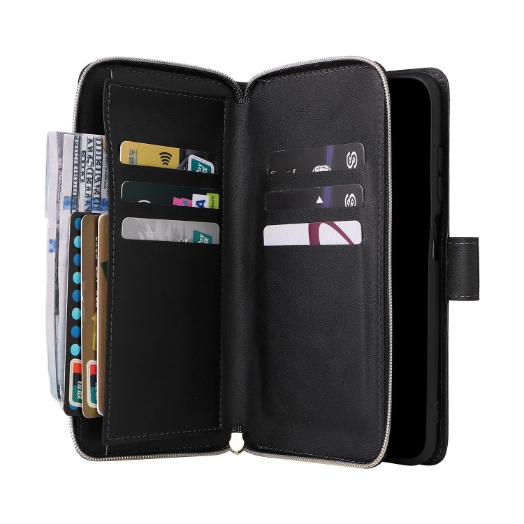 Custodia per cellulare in pelle con cerniera a portafoglio con 9 slot per schede, For Samsung Galaxy A03s EU Version, For Samsung Galaxy A13 5G, For Samsung Galaxy A33 5G, For Samsung Galaxy A53 5G