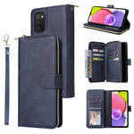 Custodia per cellulare in pelle con cerniera a portafoglio con 9 slot per schede, For Samsung Galaxy A03s EU Version, For Samsung Galaxy A13 5G, For Samsung Galaxy A33 5G, For Samsung Galaxy A53 5G
