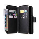 Custodia per cellulare in pelle con cerniera a portafoglio con 9 slot per schede, For Samsung Galaxy S22+ 5G, For Samsung Galaxy S22 Ultra 5G, For Samsung Galaxy S22 5G