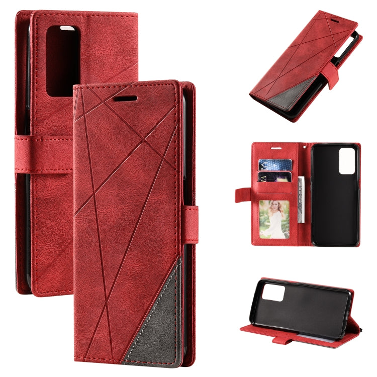 Custodia per telefono in pelle con giunture al tatto, For OPPO A55s 5G