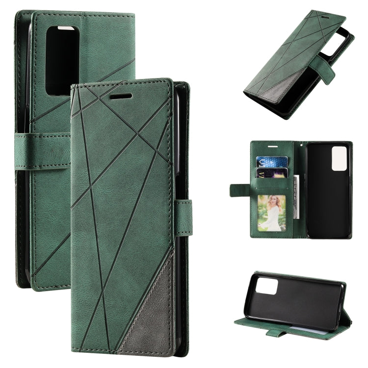 Custodia per telefono in pelle con giunture al tatto, For OPPO A55s 5G