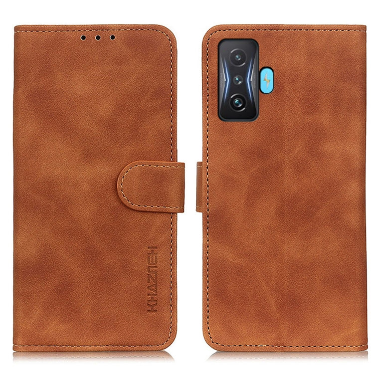 KHAZNEH Custodia per cellulare in pelle con vibrazione orizzontale a trama retrò, For OPPO Realme GT2 Pro, For TCL 30 Z, For Honor 50 SE / Huawei Nova 9 SE, For Xiaomi Poco F4 GT 5G