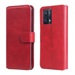 Custodia in pelle a conchiglia classica in vitello, For OPPO Realme 9i / A36 / A76 / A96 4G, For OPPO Realme 9 Pro+, For OPPO Realme 9 Pro / Realme V25, For OPPO Realme C31