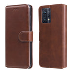 Custodia in pelle a conchiglia classica in vitello, For OPPO Realme 9i / A36 / A76 / A96 4G, For OPPO Realme 9 Pro+, For OPPO Realme 9 Pro / Realme V25, For OPPO Realme C31