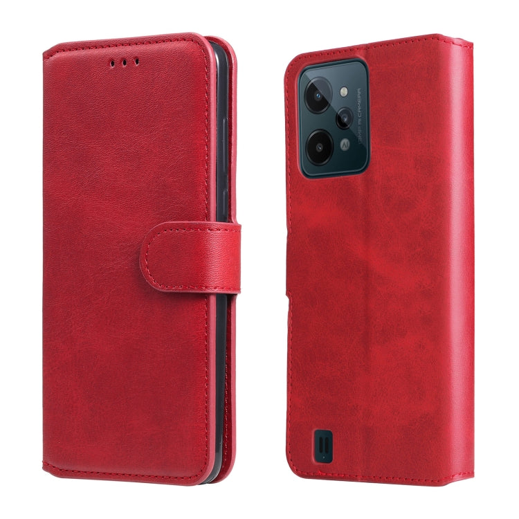 Custodia in pelle a conchiglia classica in vitello, For OPPO Realme 9i / A36 / A76 / A96 4G, For OPPO Realme 9 Pro+, For OPPO Realme 9 Pro / Realme V25, For OPPO Realme C31