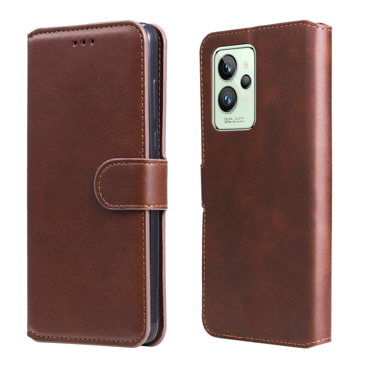Custodia in pelle a conchiglia classica in vitello, For OPPO Realme GT2 Pro, For OPPO Reno7 SE 5G, For OPPO Reno7 Z 5G / A96 5G, For vivo Y55 5G / Y75 5G / T1 5G