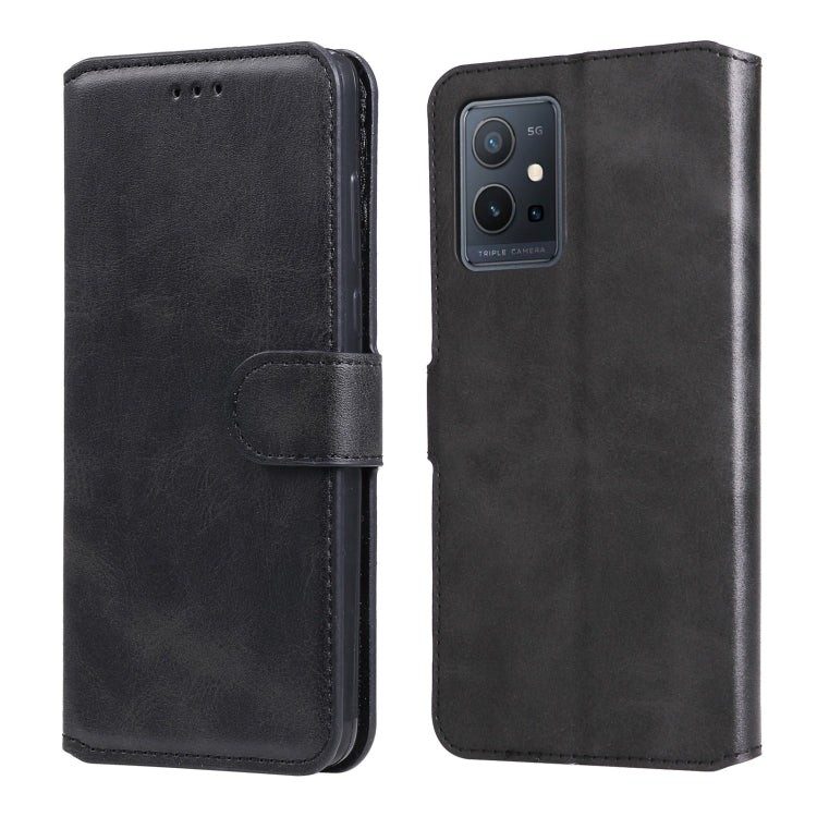 Custodia in pelle a conchiglia classica in vitello, For OPPO Realme GT2 Pro, For OPPO Reno7 SE 5G, For OPPO Reno7 Z 5G / A96 5G, For vivo Y55 5G / Y75 5G / T1 5G