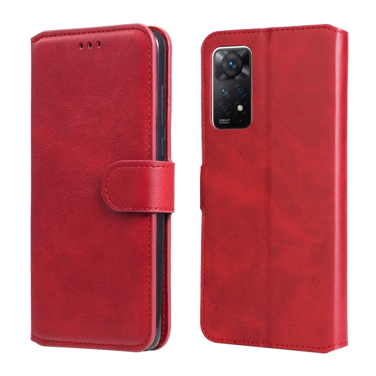 Custodia in pelle a conchiglia classica in vitello, For vivo Y76s / Y76 5G, For Xiaomi Redmi Note 11 Global / Note 11S, For Xiaomi Redmi Note 11E / Redmi 10 Prime+ 5G, For Xiaomi Redmi Note 11 Pro 4G / 5G