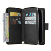 Custodia per cellulare in pelle con cerniera a portafoglio con 9 slot per schede, For iPhone 13 mini, For iPhone 13, For iPhone 13 Pro, For iPhone 13 Pro Max